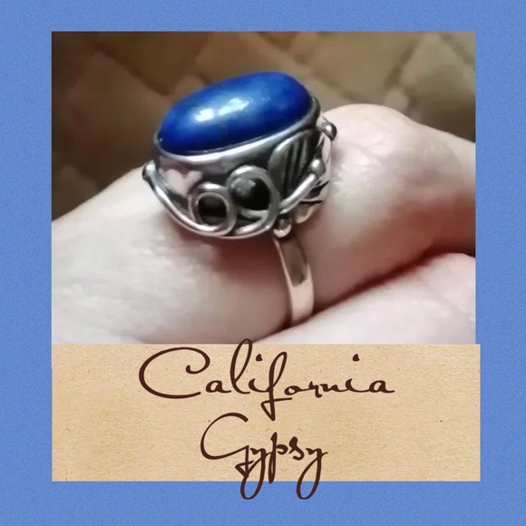 Lapis Silver Boho S925 Ring - Picture 7 of 8